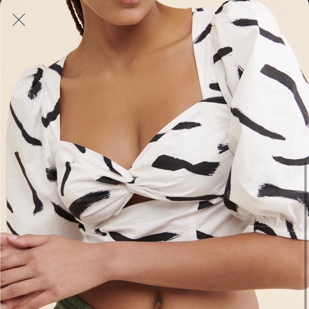 Glamorous Brush Stroke Crop Top